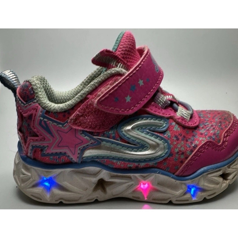 Skechers "S Lights" Pink Shoes/sneakers. Stars!  Toddler 5